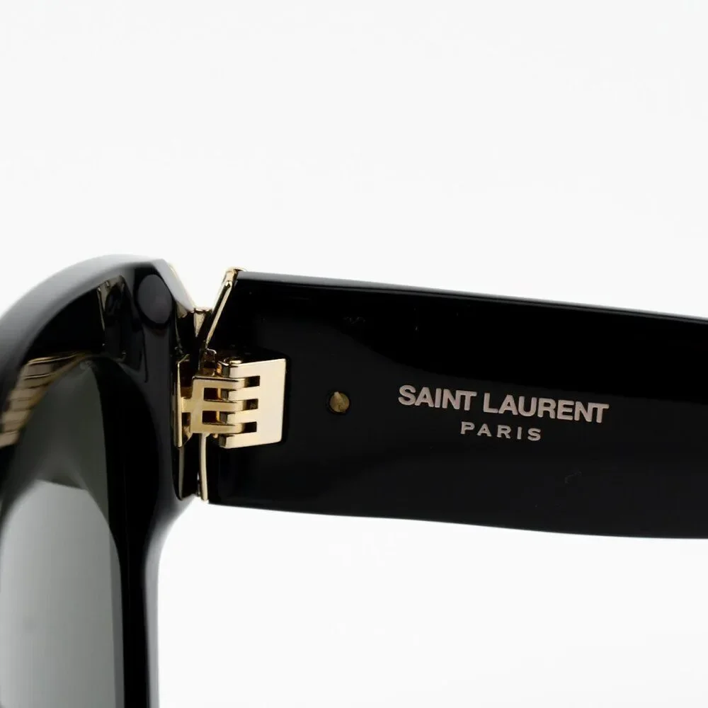 NEW Saint Laurent  SLM95/F 001 Black Grey Oversized Cat Eye Women Sunglasses